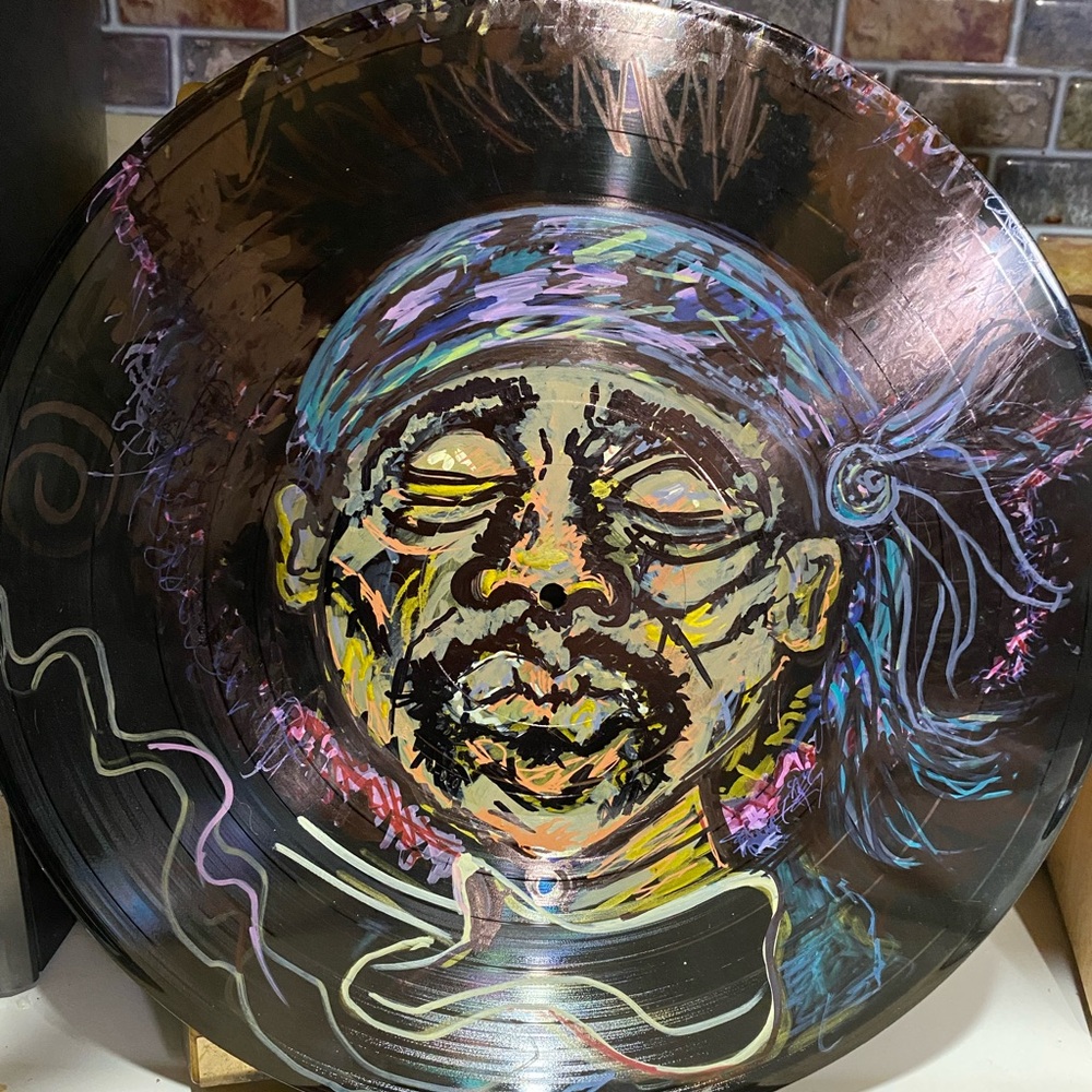 Colorful Abstract Vinyl Art Piece